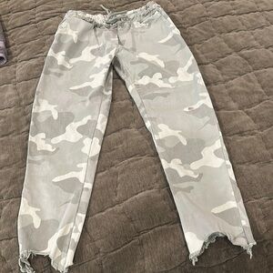 Light green and Gray Camouflage Pants